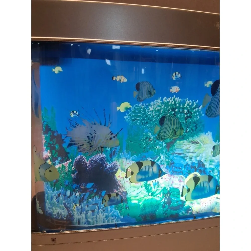 Aquarium Motion Lamp Multicolor LED Lighted Novelty Marine Plastic Design